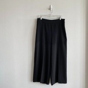 Zara Black Wide Leg Cropped Dress Pant
